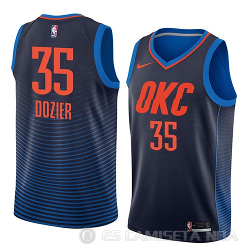 Camiseta Pj Dozier #35 Oklahoma City Thunder Statement 2018 Azul - Haga un click en la imagen para cerrar